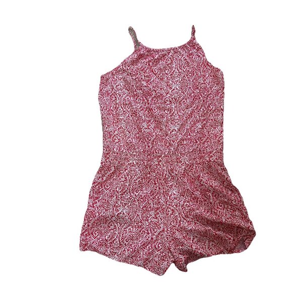 Splendid Romper Women’s Medium Red And White Rayon Drawstring Spaghetti Strap - Picture 10 of 16